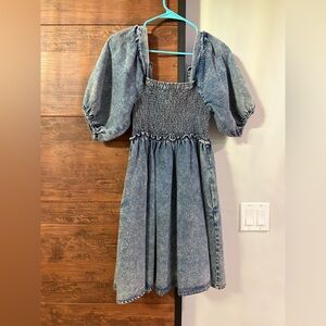 Denim Puff Sleeve Dress